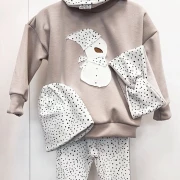 Oversize Sweater Set - Dots Beige