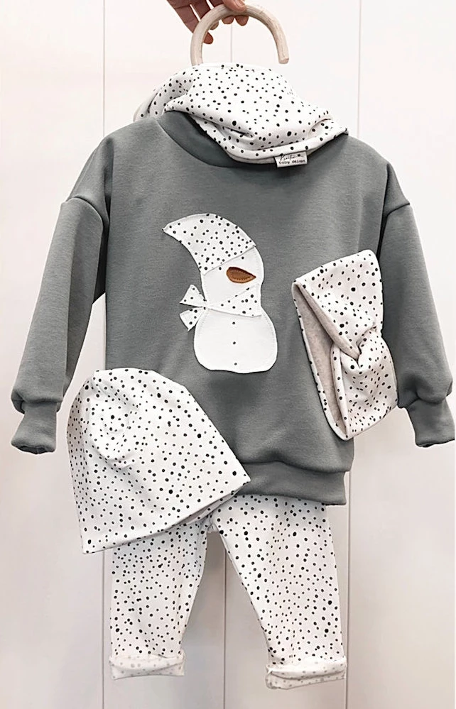 Oversize Sweater Set - Dots Beige