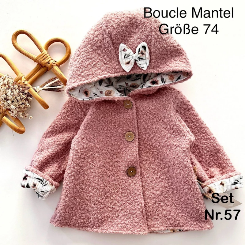 Set Nr. 57 - Bouclé Mantel - Gr. 74